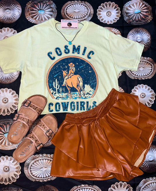 The Cosmic Cowgirl Cropped Tee