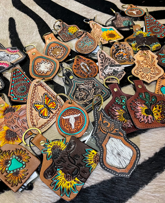 The Tooled Leather Keychains