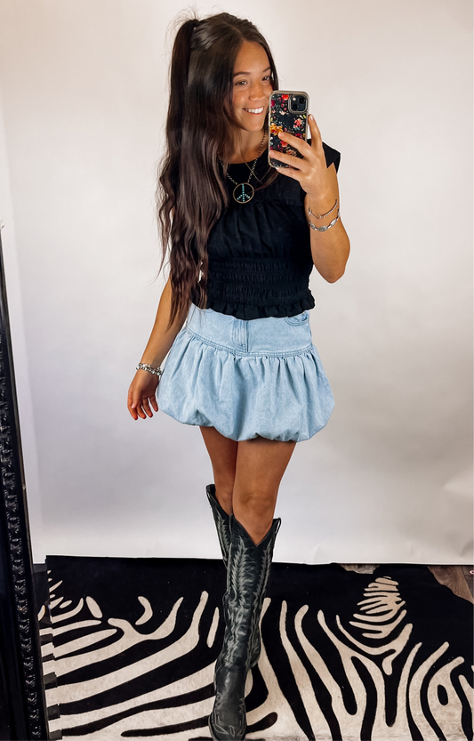 The Shelby Denim Skirt