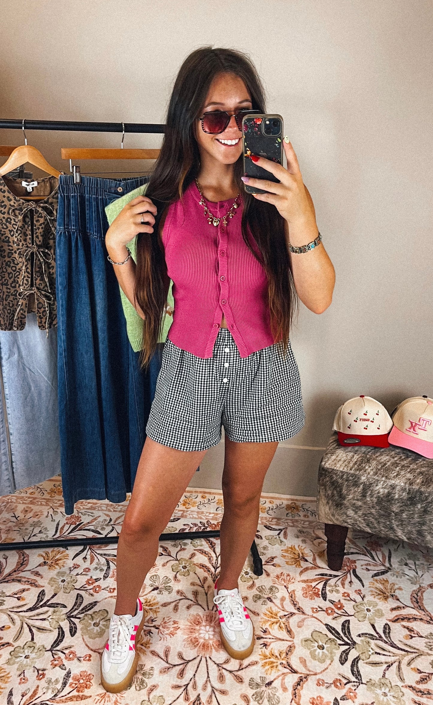 The Pink Button Tank