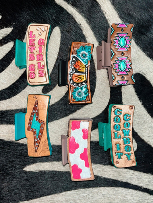 The Leather Lover Claw Clips (multiple options)