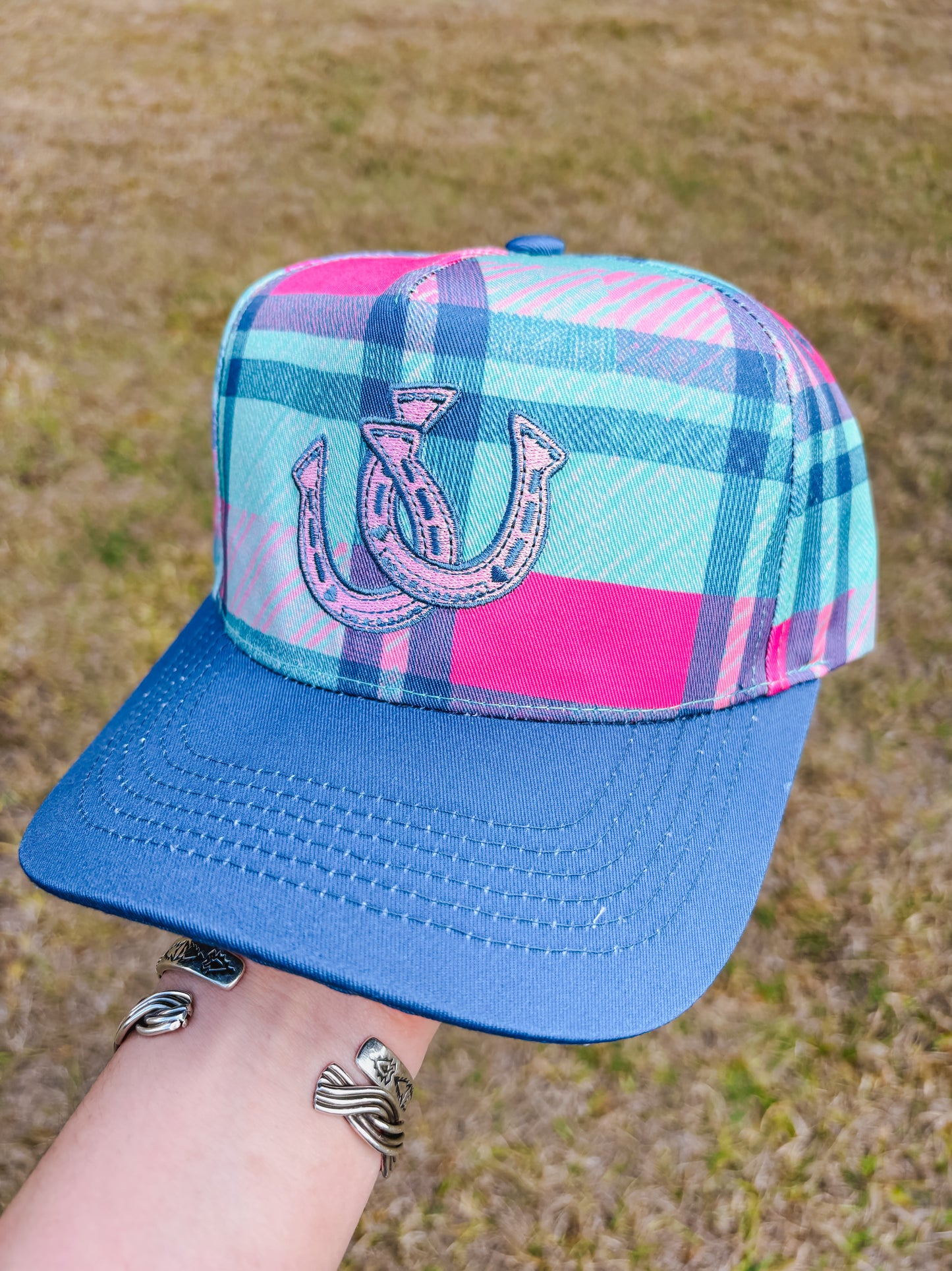 Plaid Horseshoe Hat