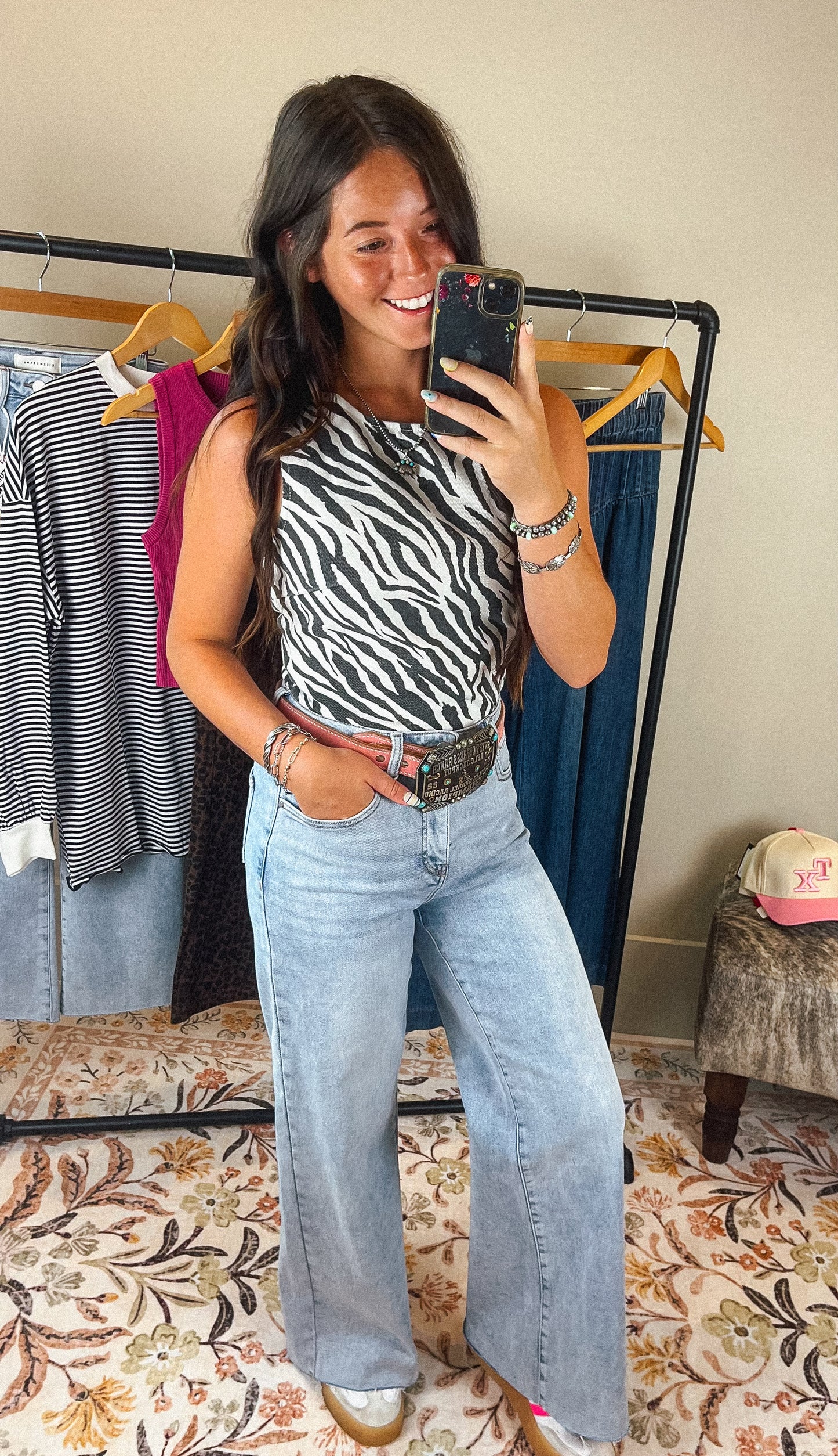 The Zebra Denim Top