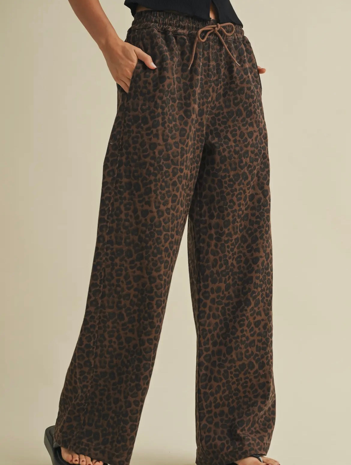 The Leopard Denim Pants