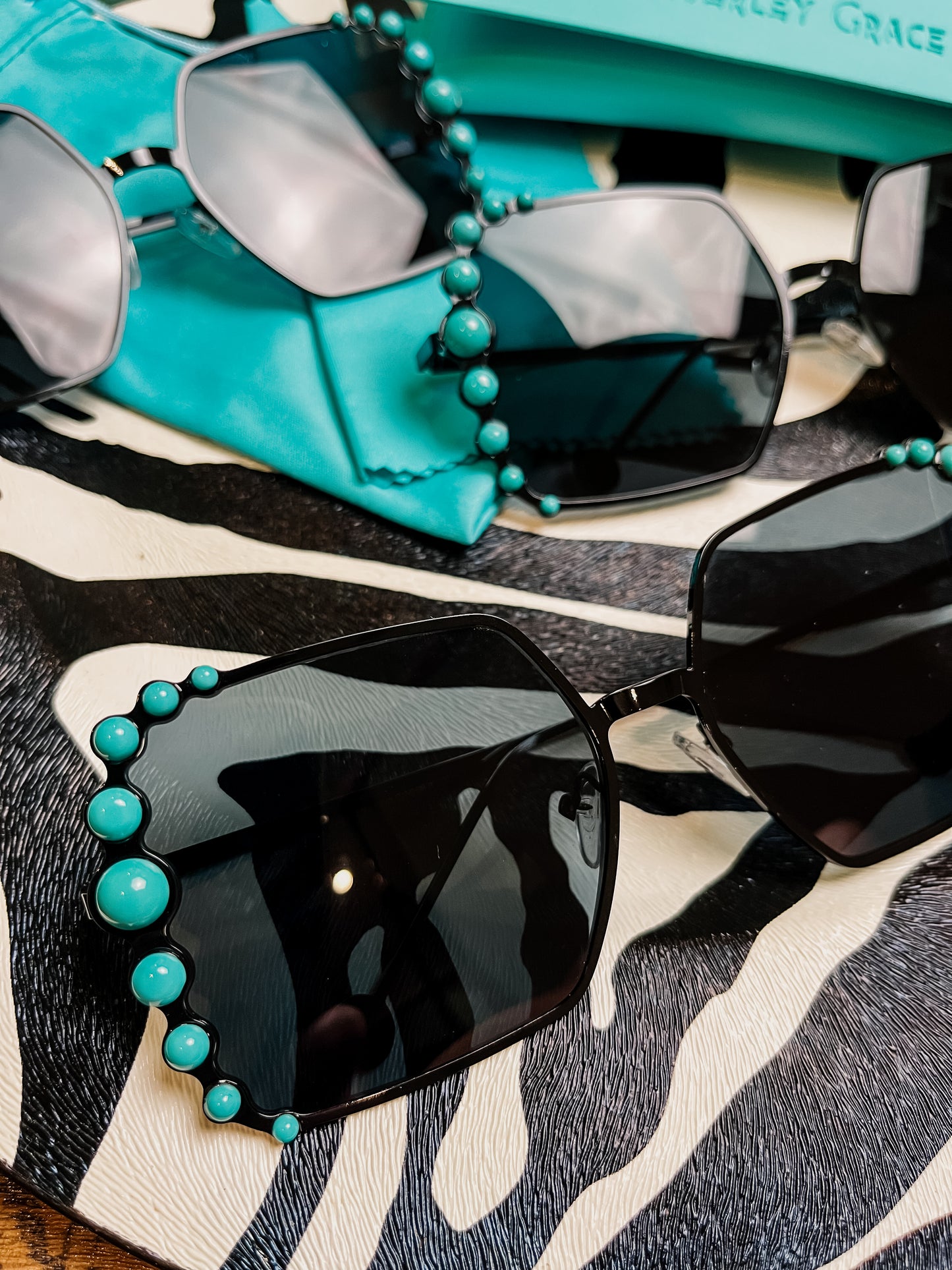 Turquoise Square Sunnies