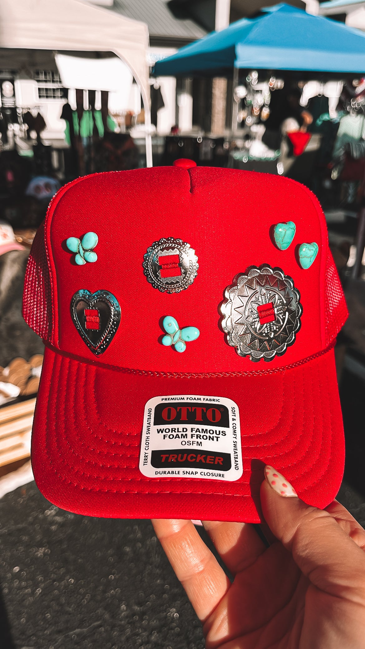 #5 Red Concho Hat