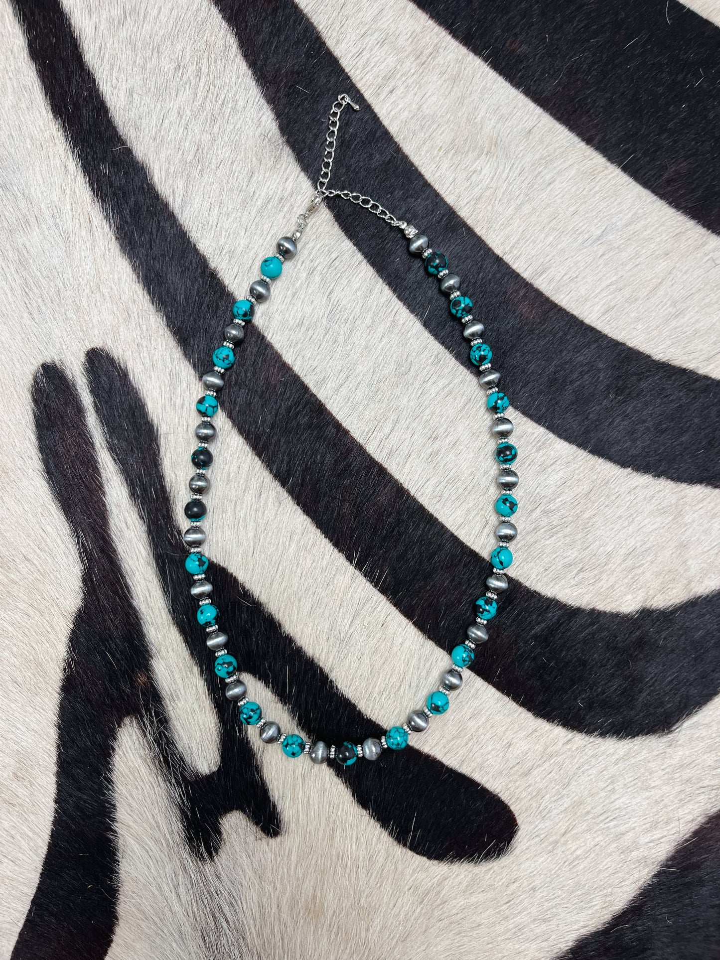 Round Bead Turquoise Necklace