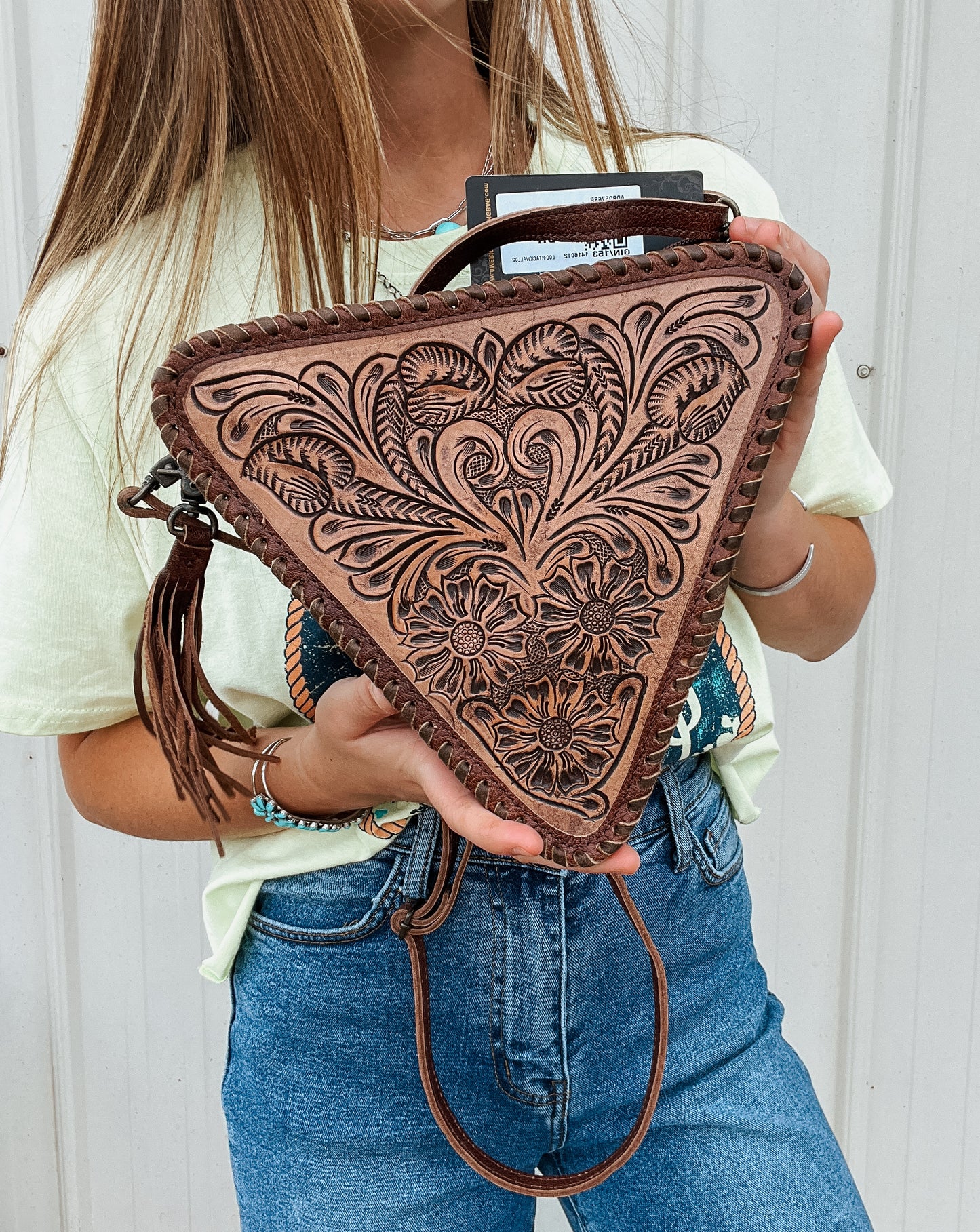 The Leather Love Triangle Purse