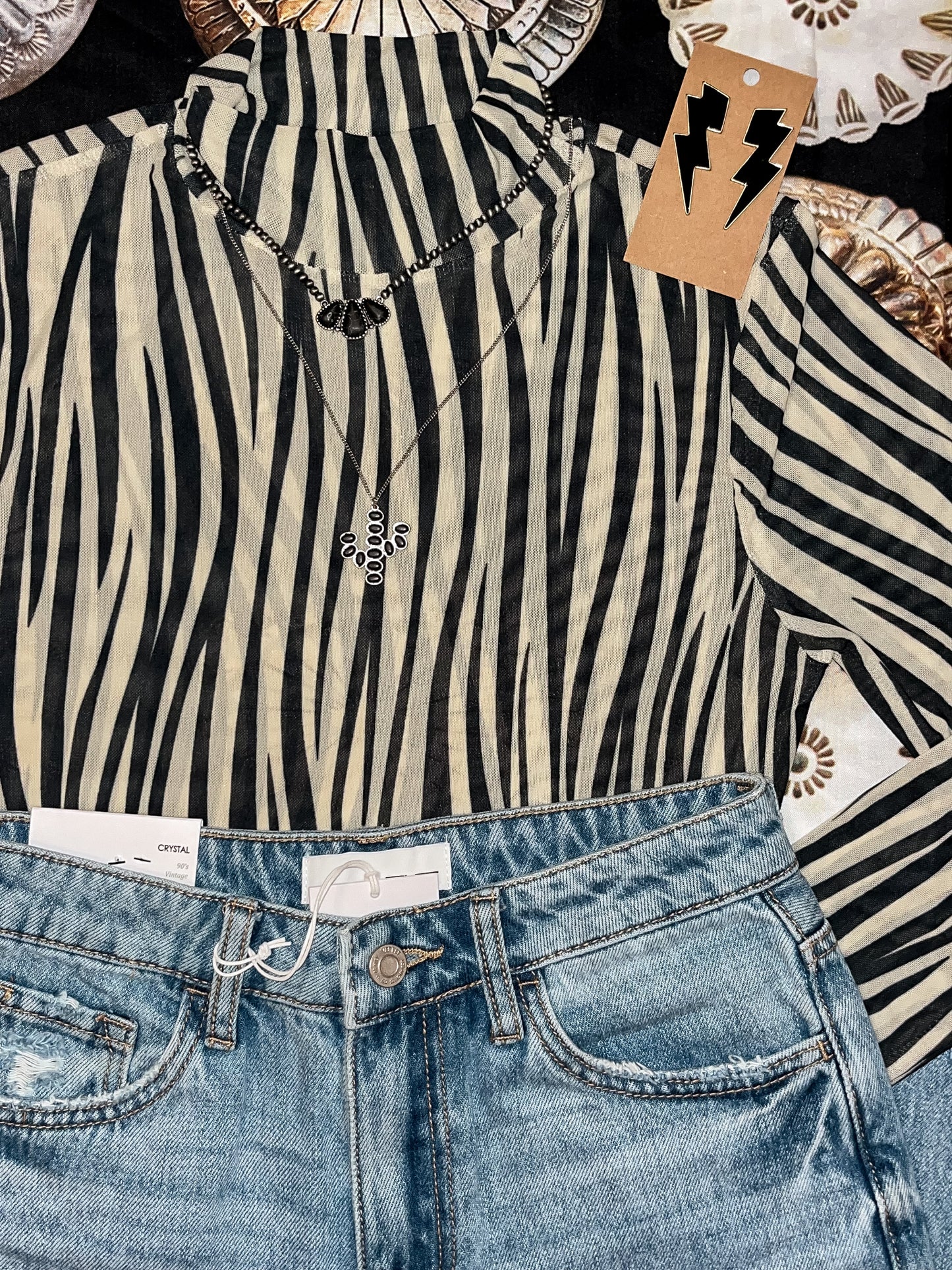 The Zebra Mesh Bodysuit