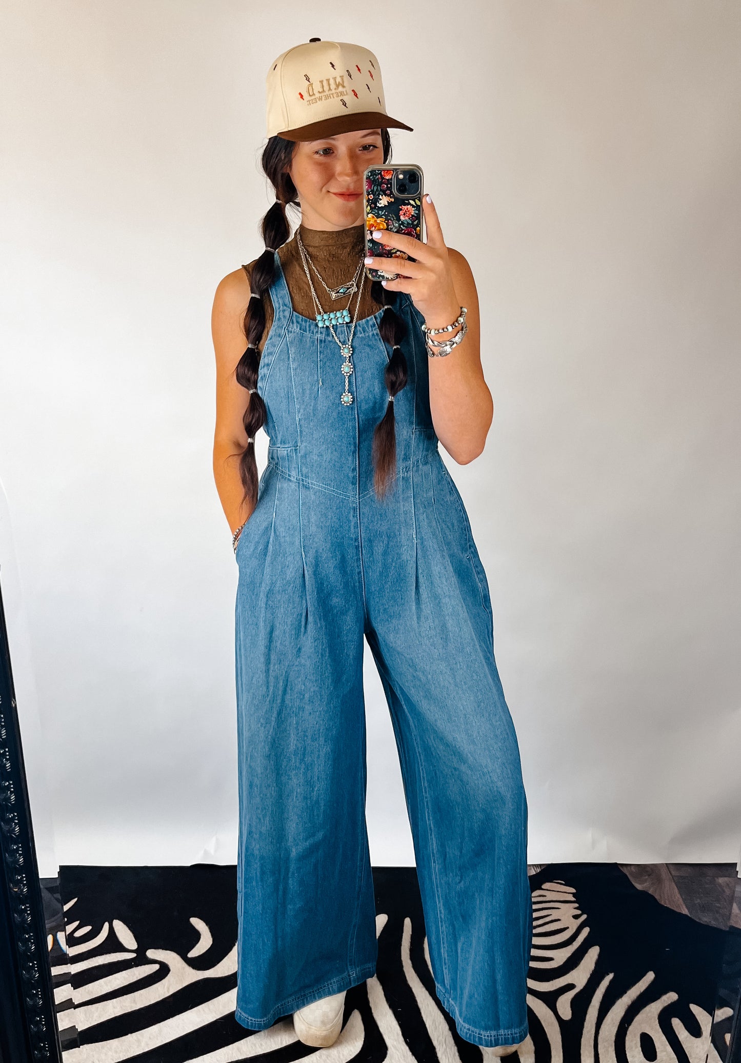 The Posie Denim Jumpsuit- Dark Wash