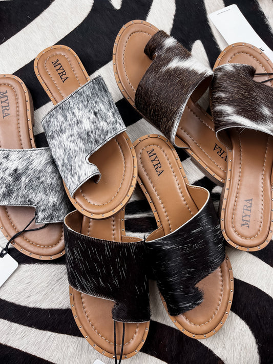 The Blaze Sandals- Black Hide