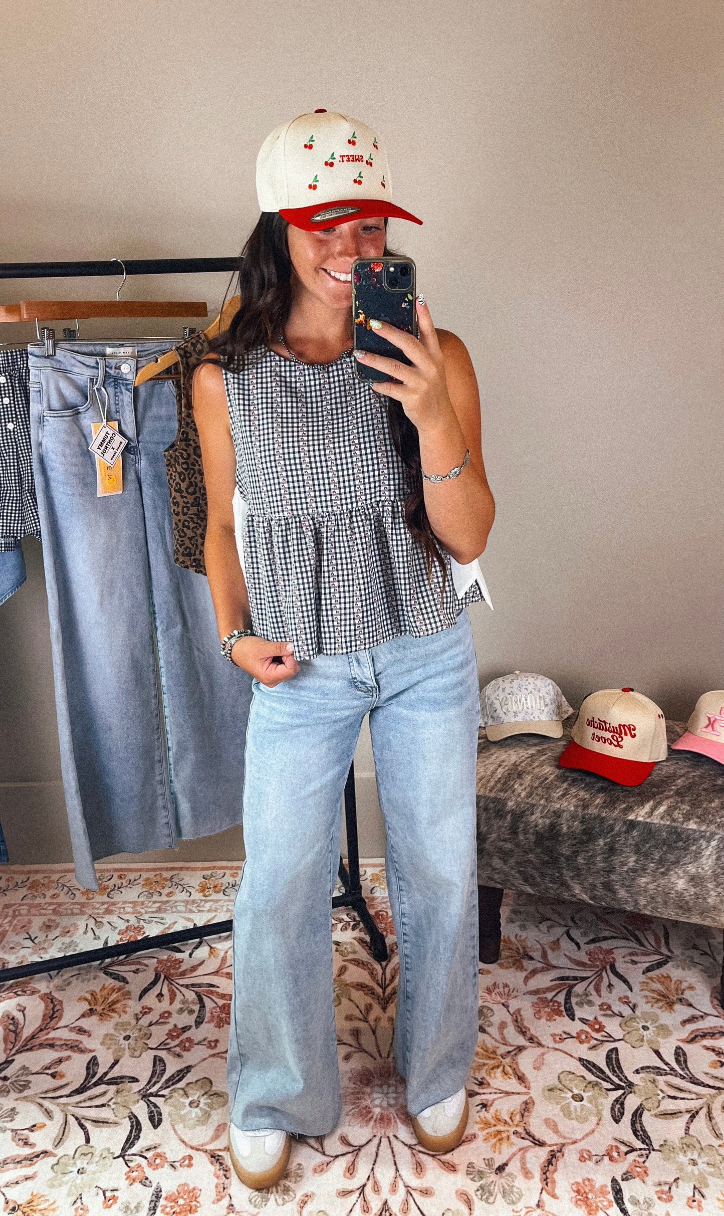 The Gingham Floral Tank