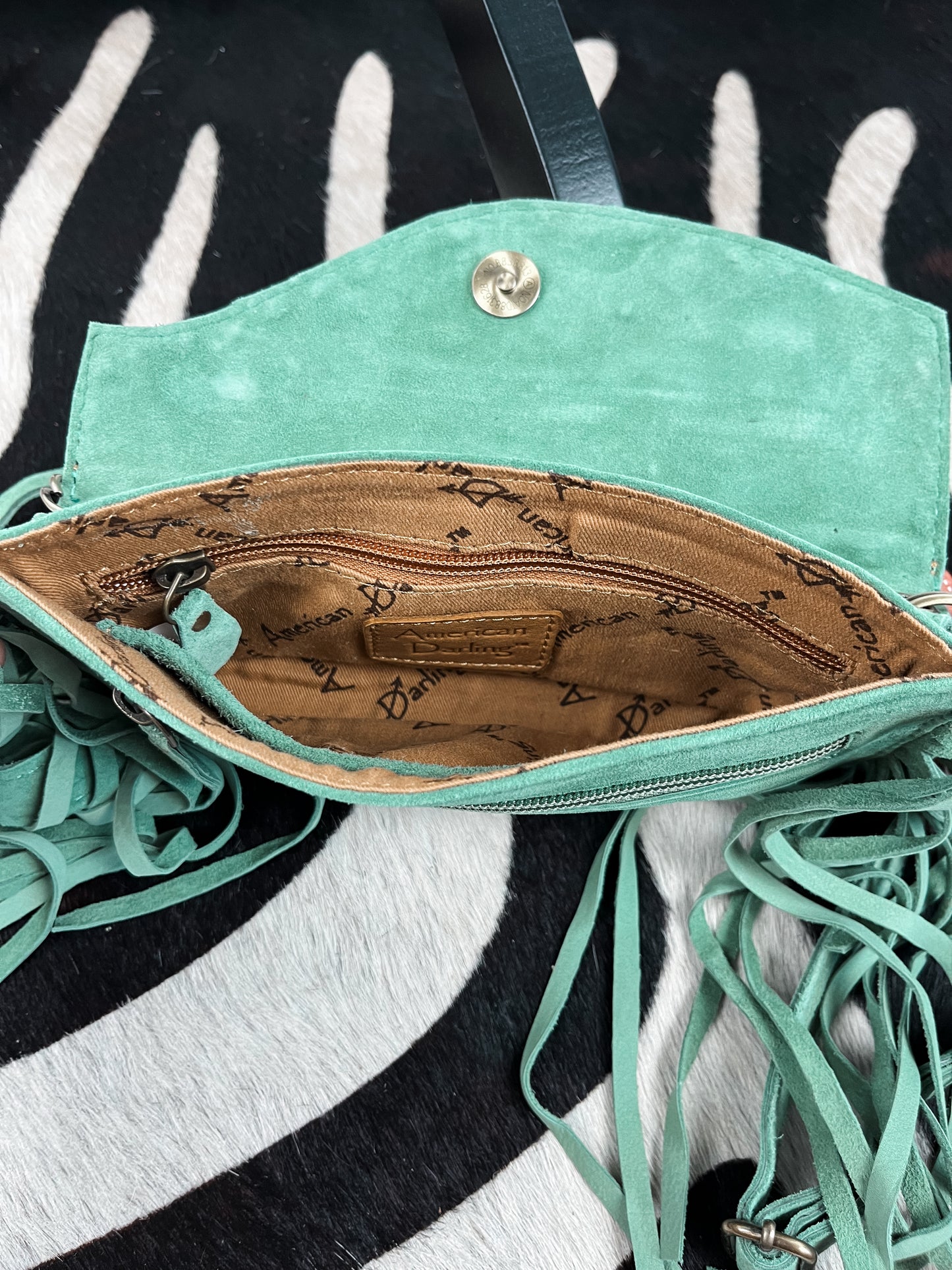 The Green Suede Purse