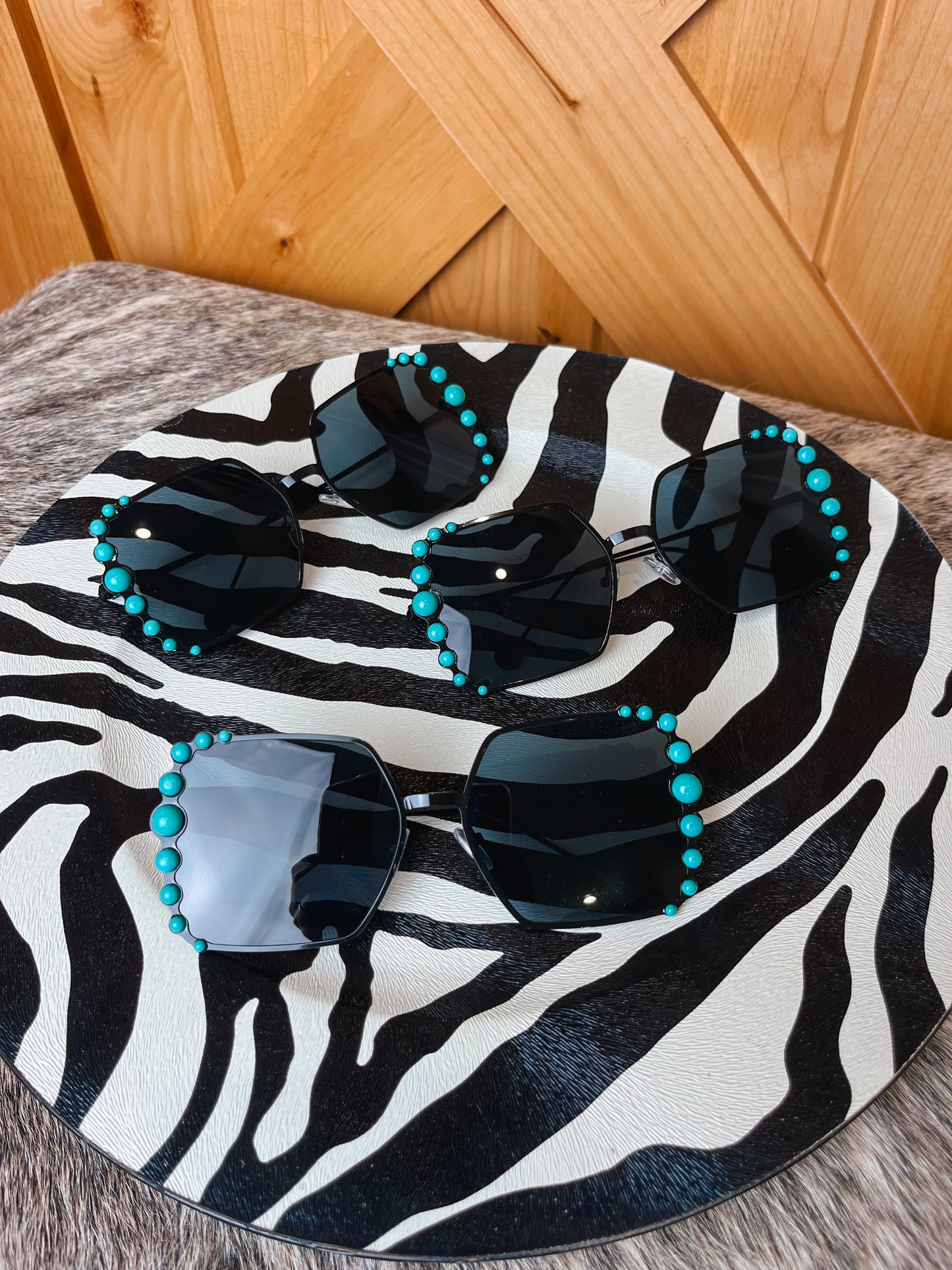 Turquoise Square Sunnies
