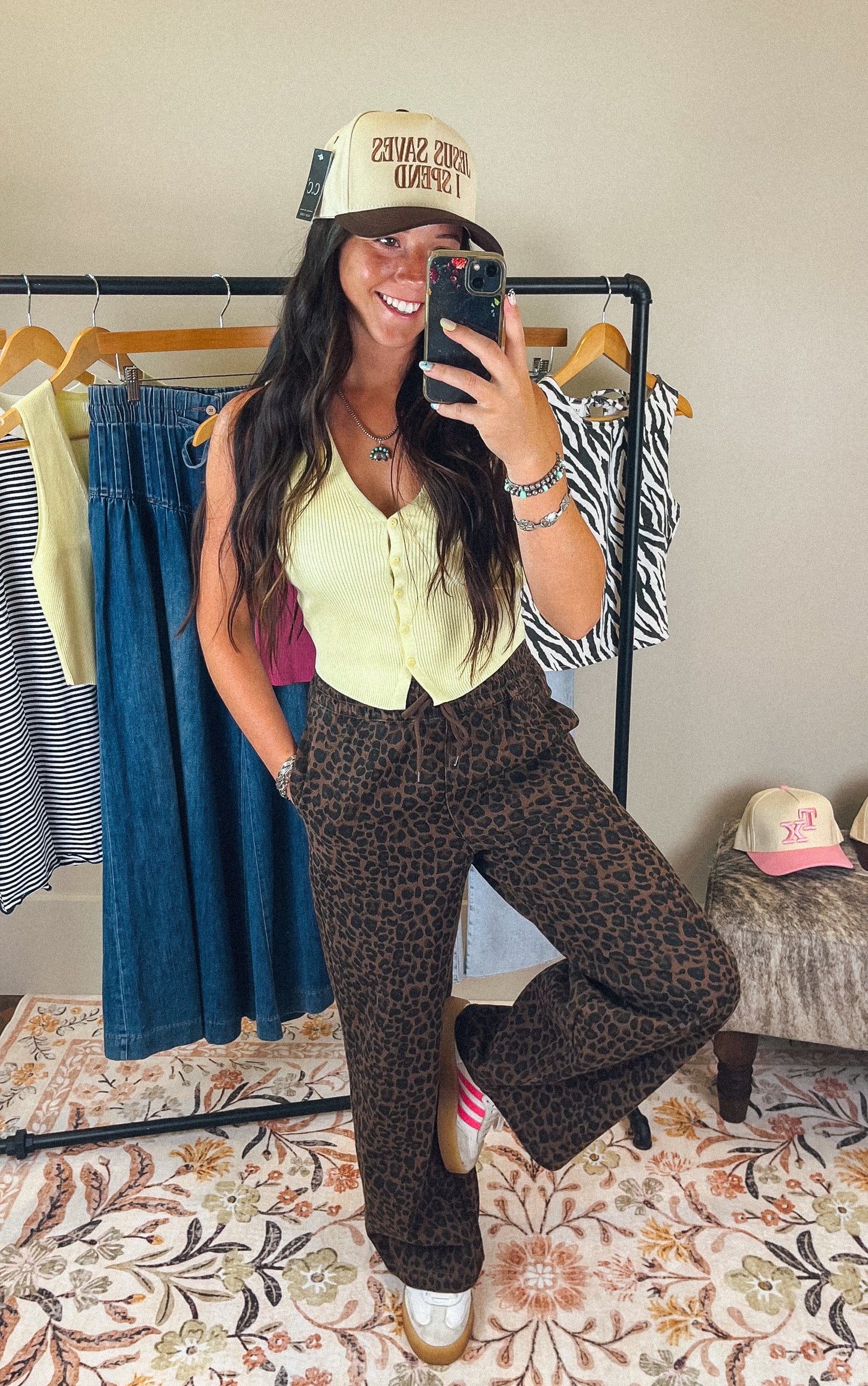 The Leopard Denim Pants