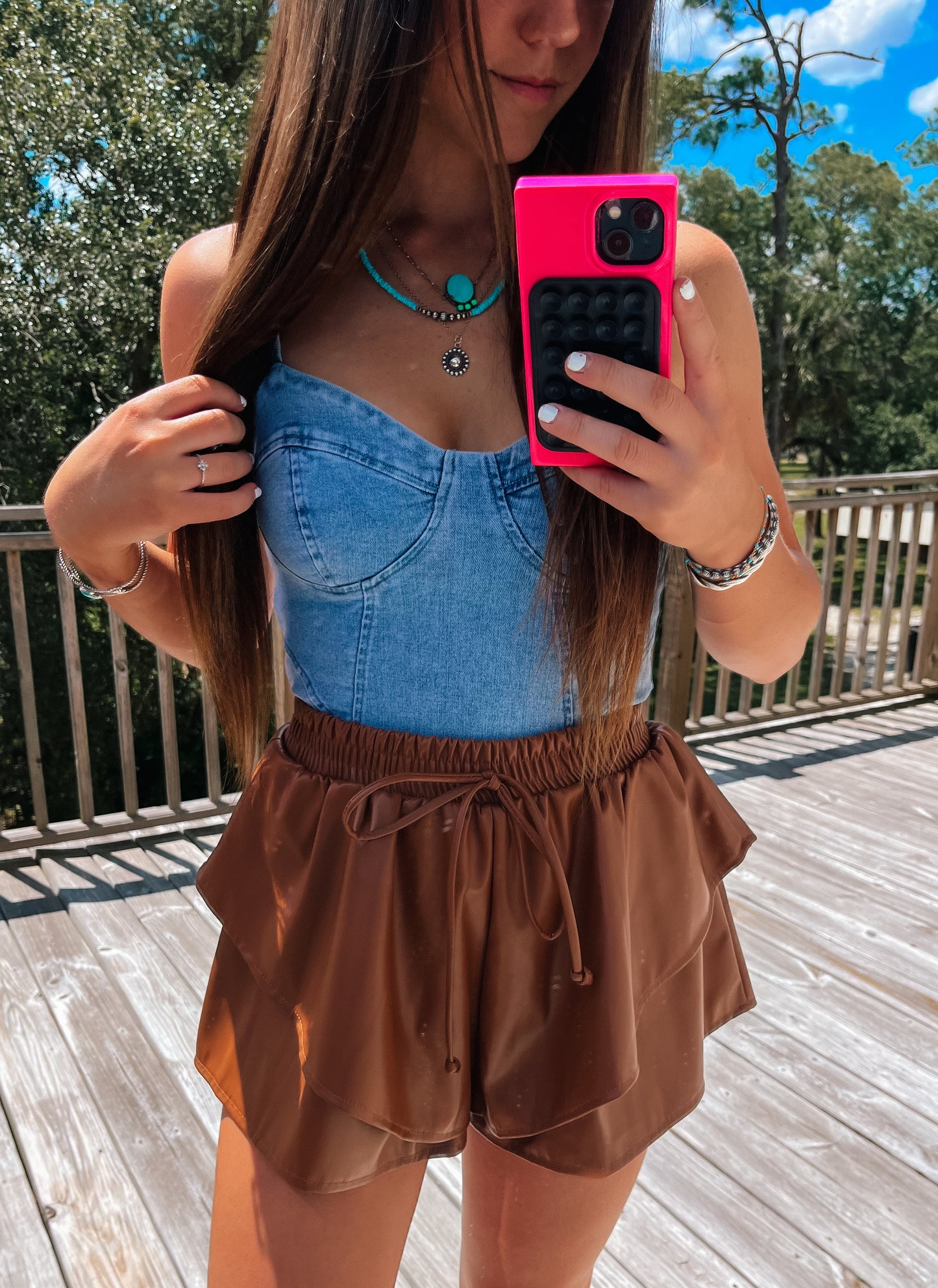 The Saddle Leather Shorts