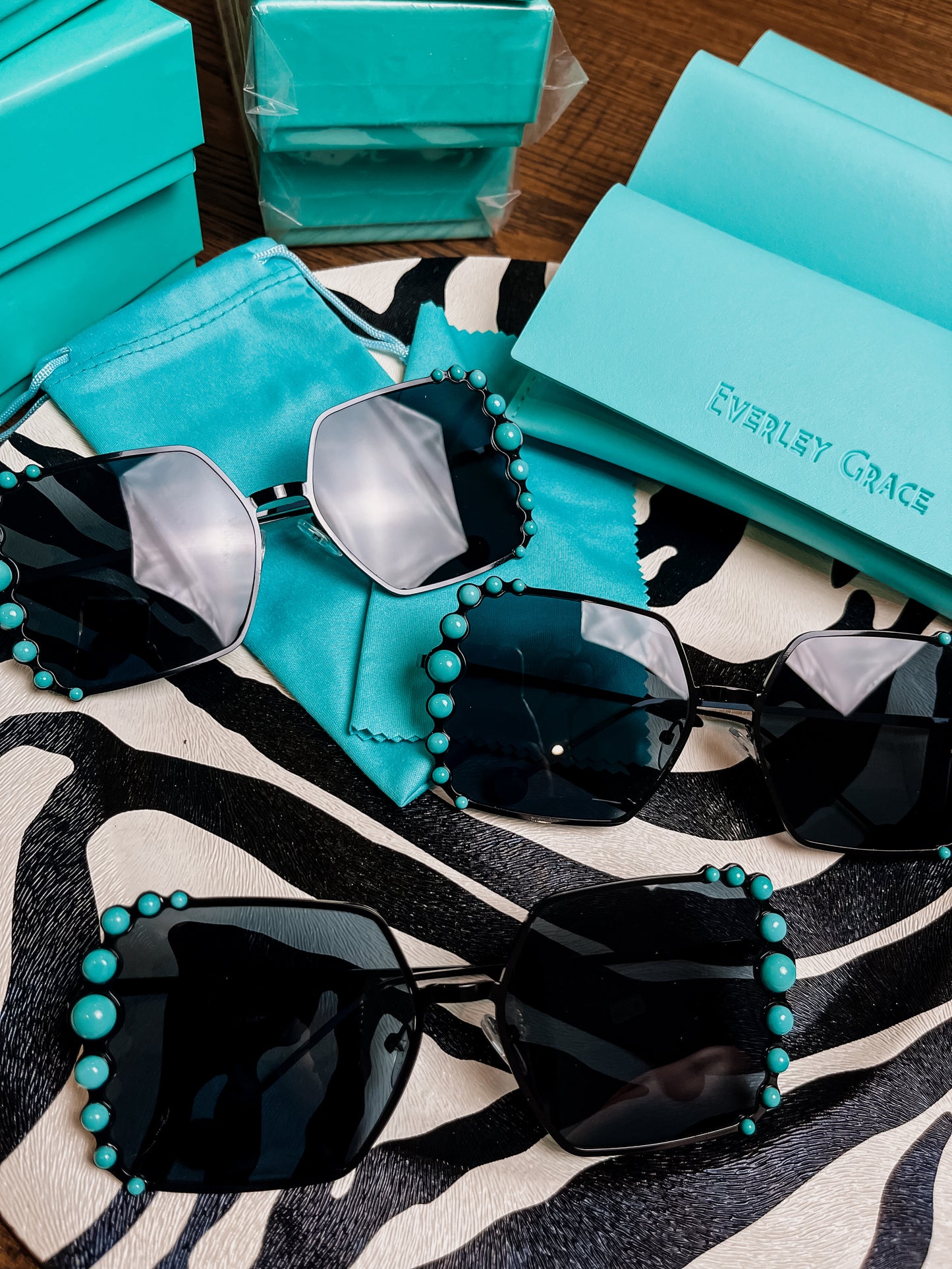 Turquoise Square Sunnies