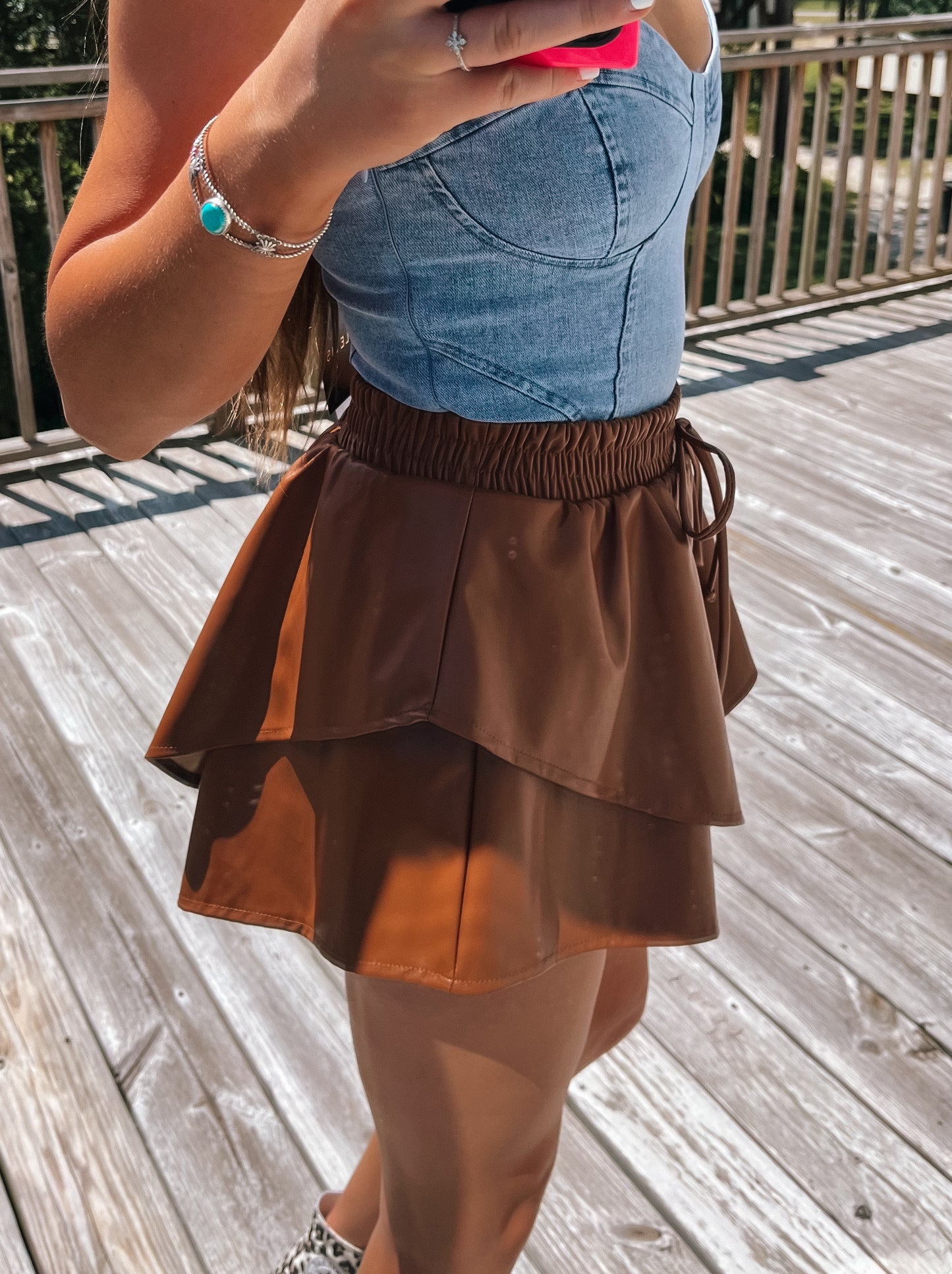 The Saddle Leather Shorts
