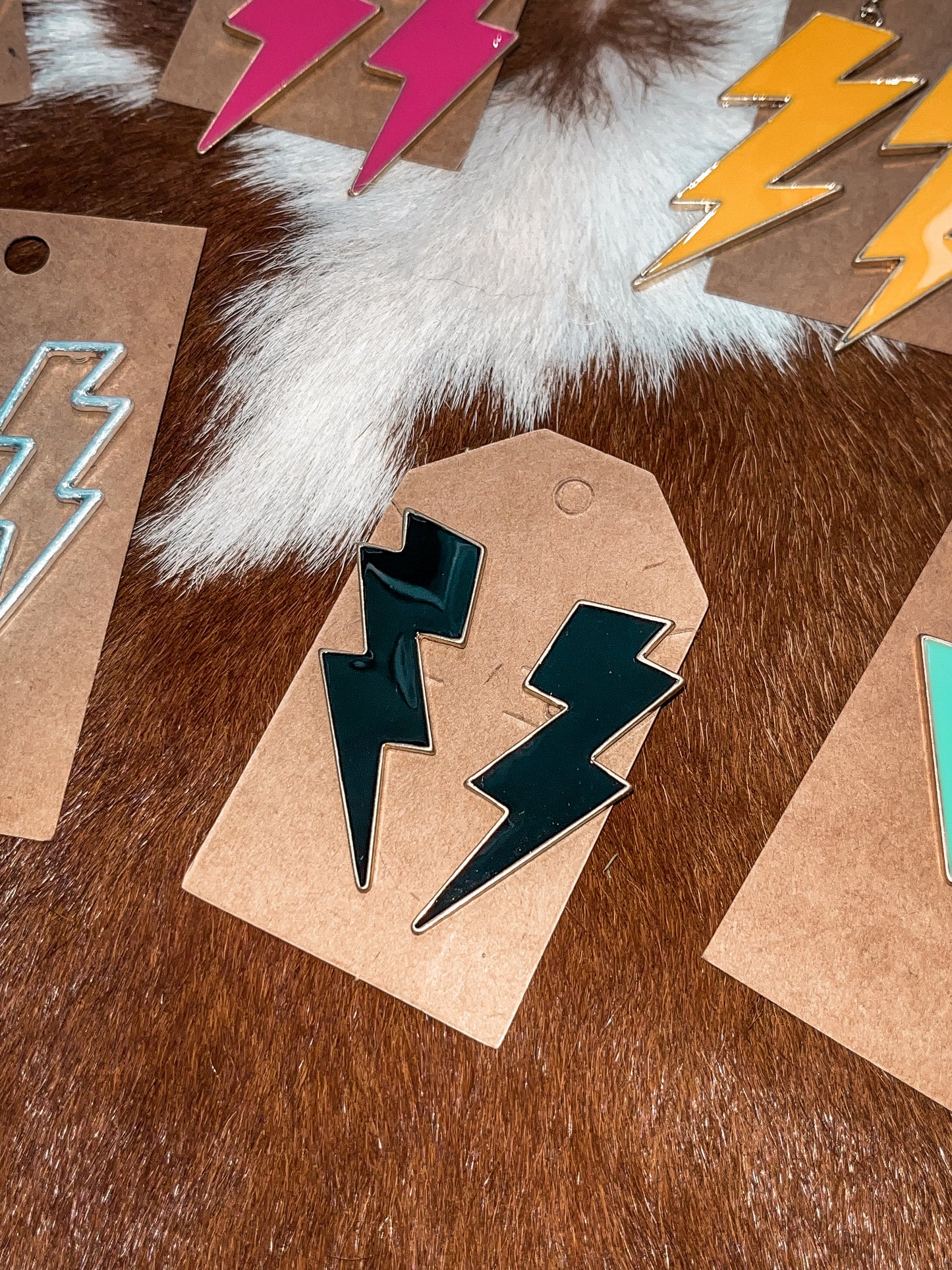 The Bolt Earrings (colored)