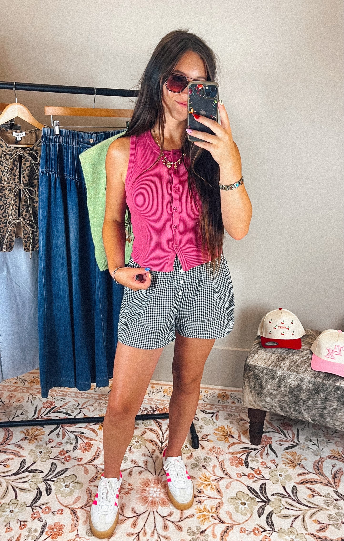 The Pink Button Tank