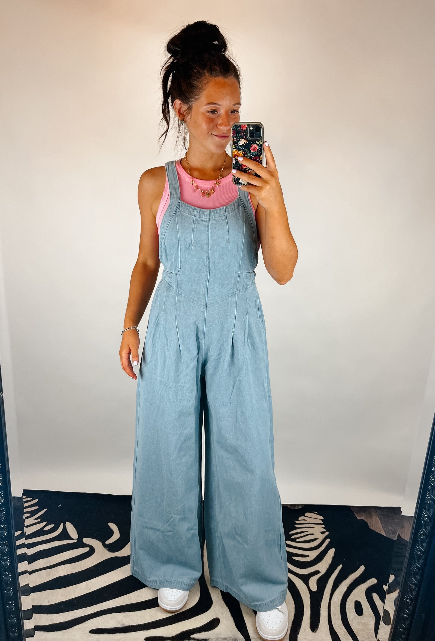 The Posie Denim Jumpsuit - Light Wash