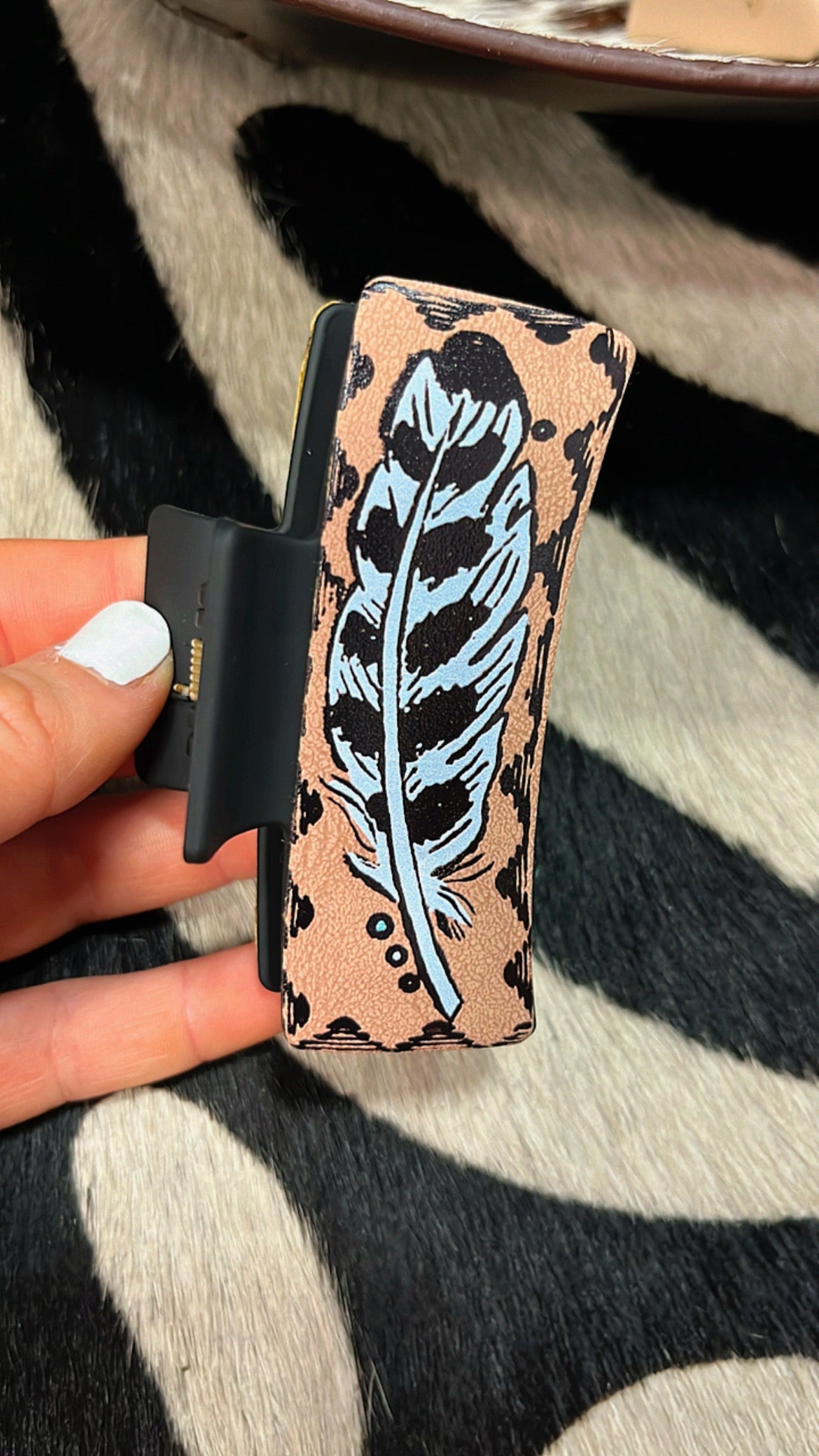The Painted Leather Claw Clips (multiple options)