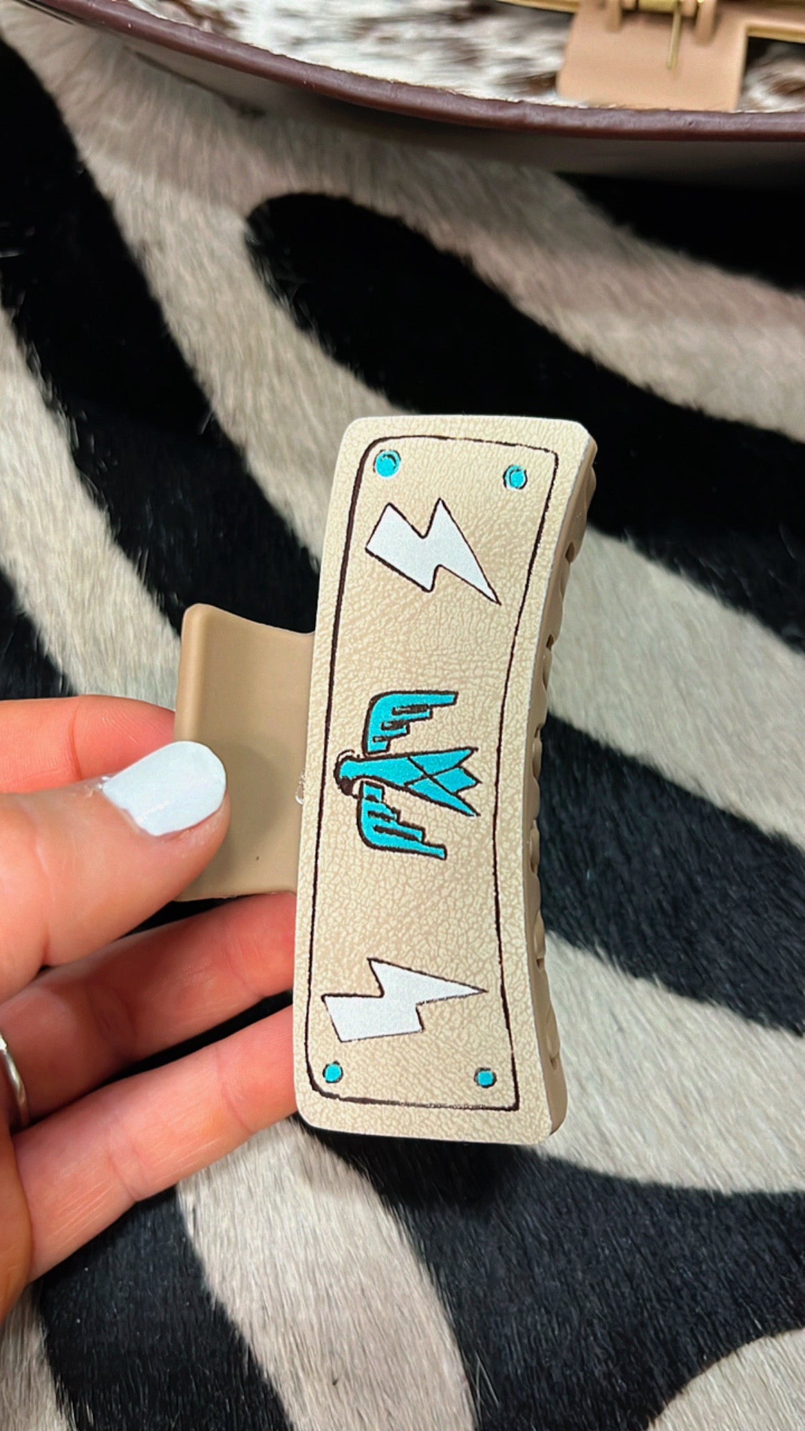 The Painted Leather Claw Clips (multiple options)