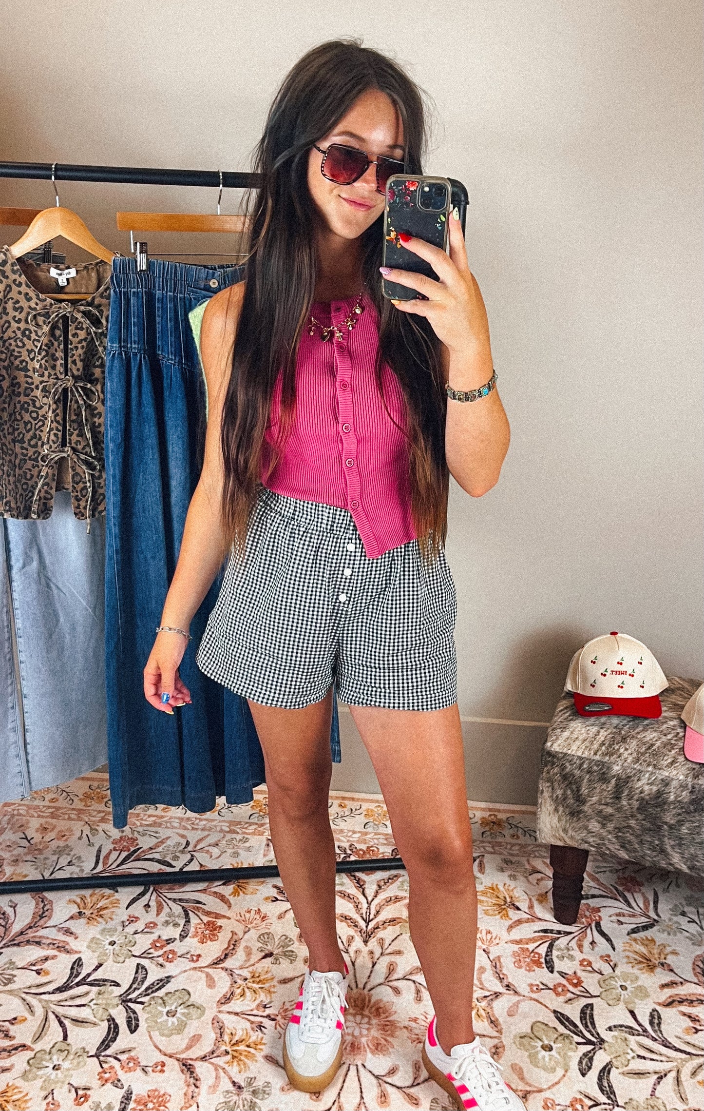The Pink Button Tank