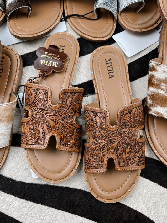 The Corinna Tooled Sandals
