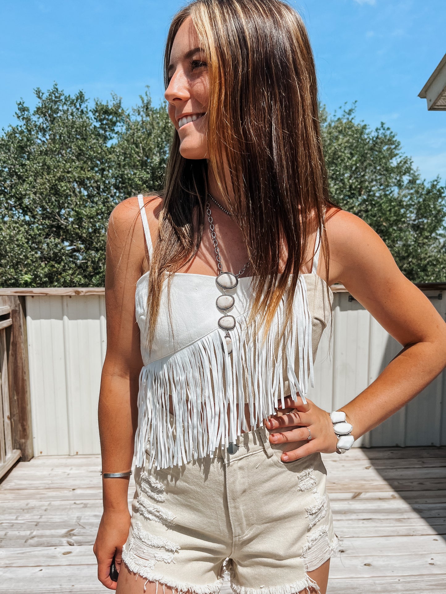 The Blaze Fringe Top