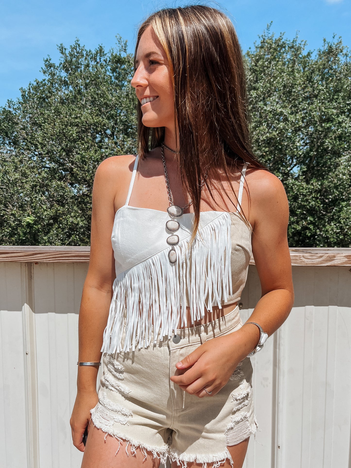 The Blaze Fringe Top
