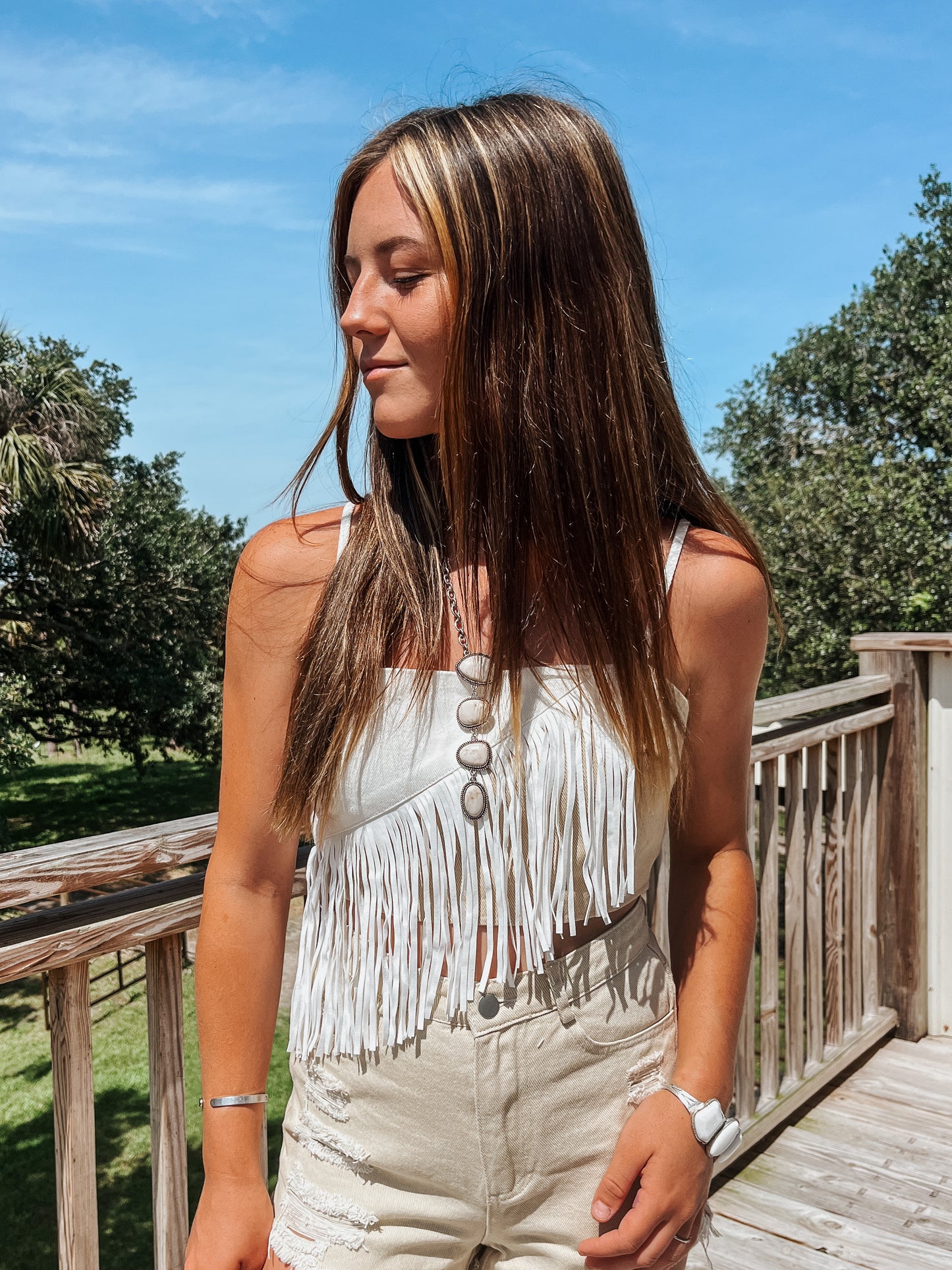 The Blaze Fringe Top