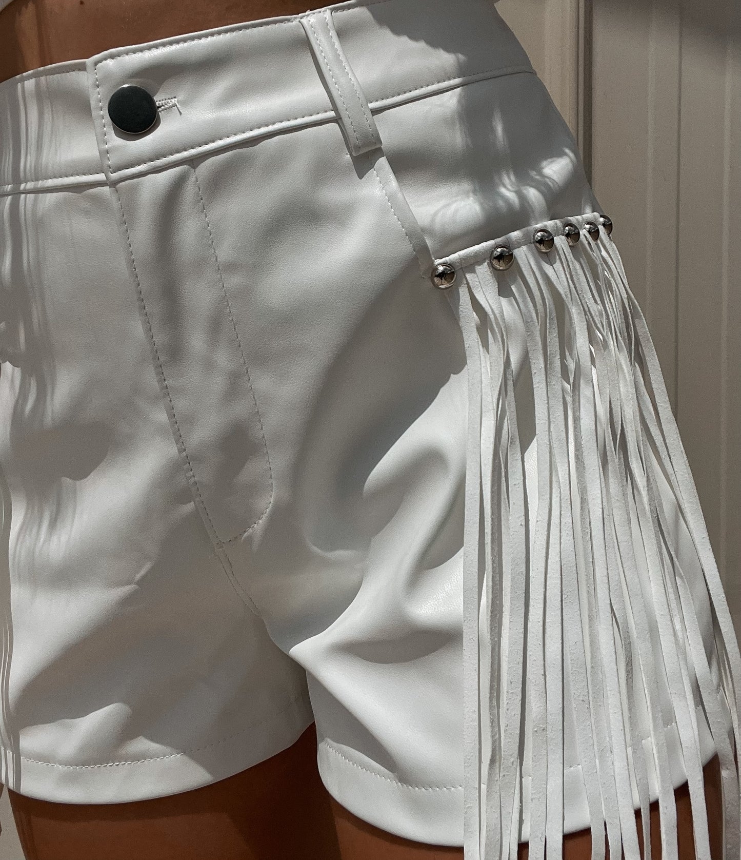 The Ivory Fringe Shorts
