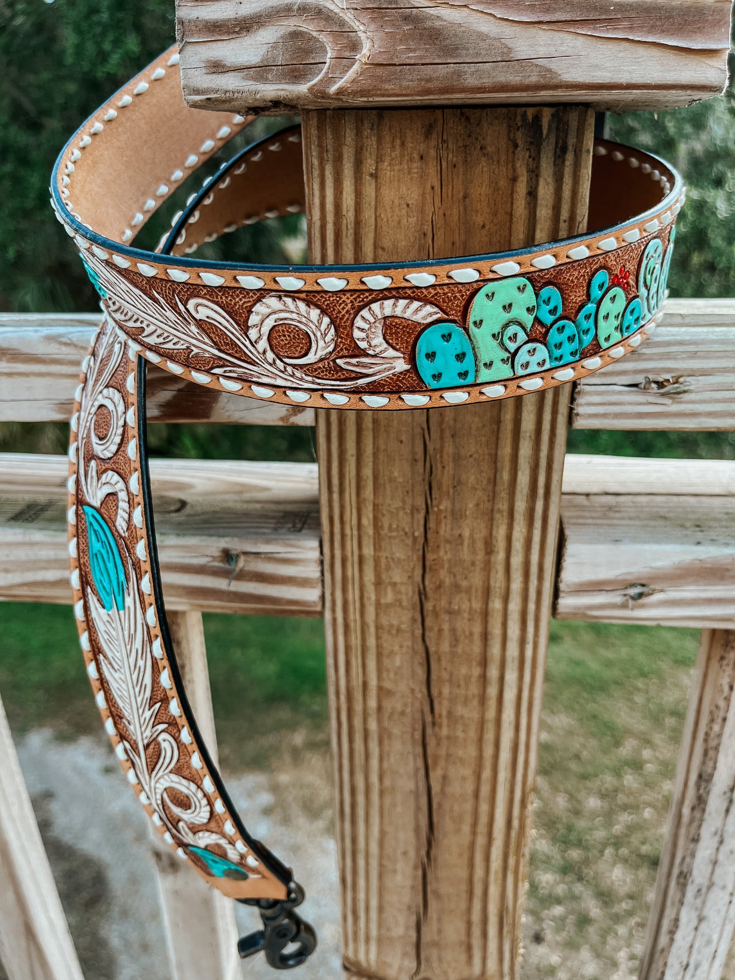 The Cactus Feather Purse Strap