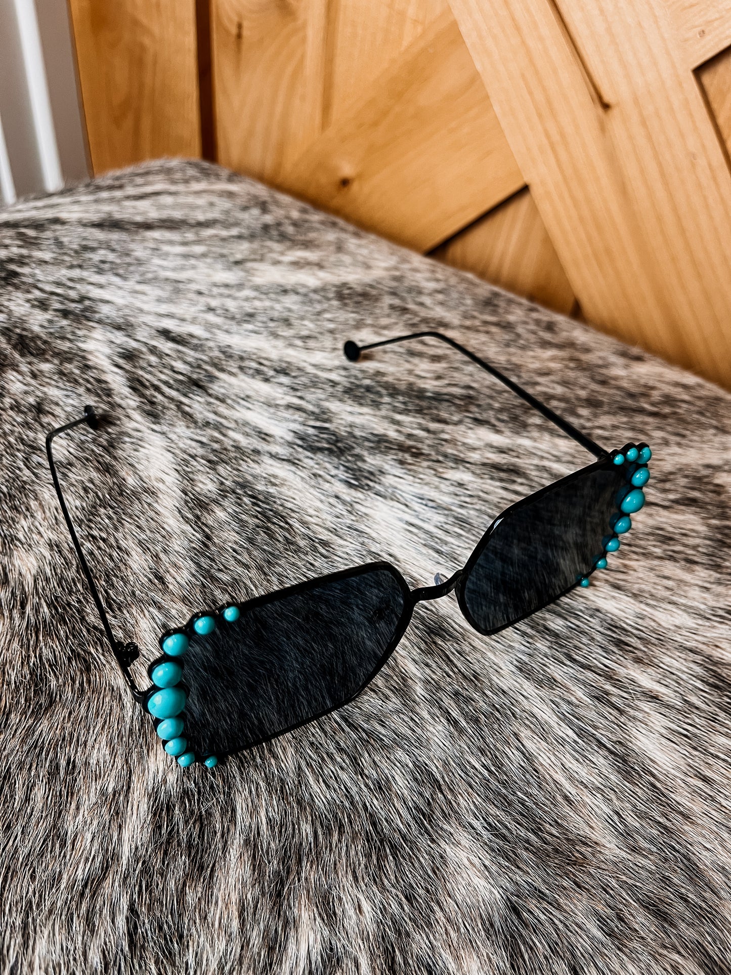 Turquoise Square Sunnies