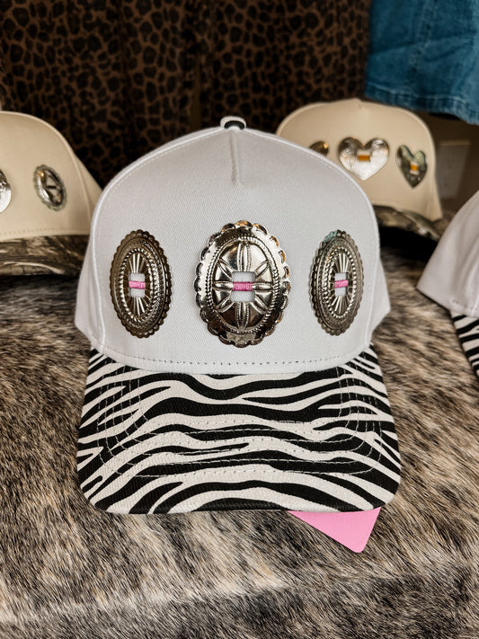 #1 Zebra Concho Hat