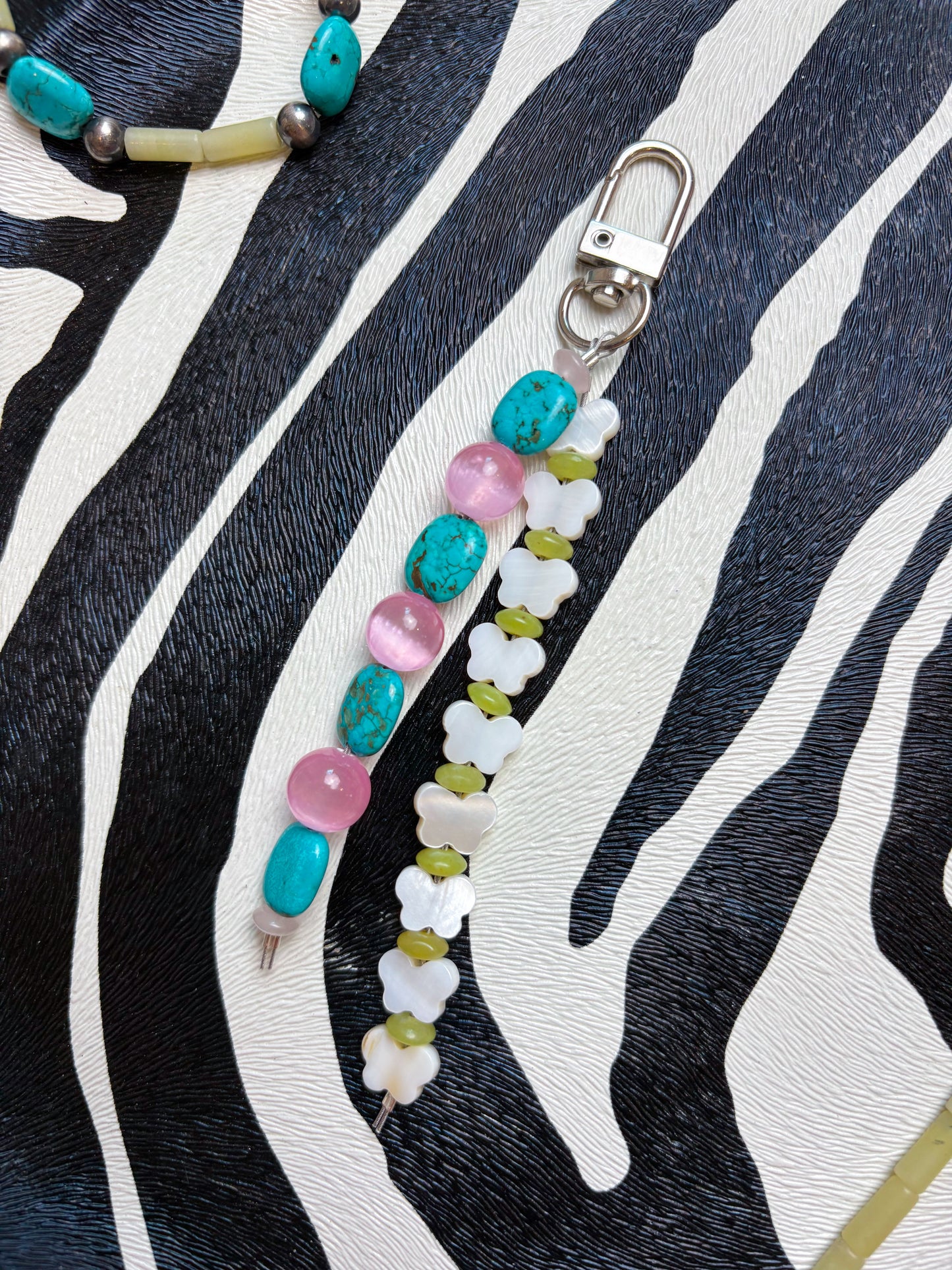 Butterfly Bead Keychain