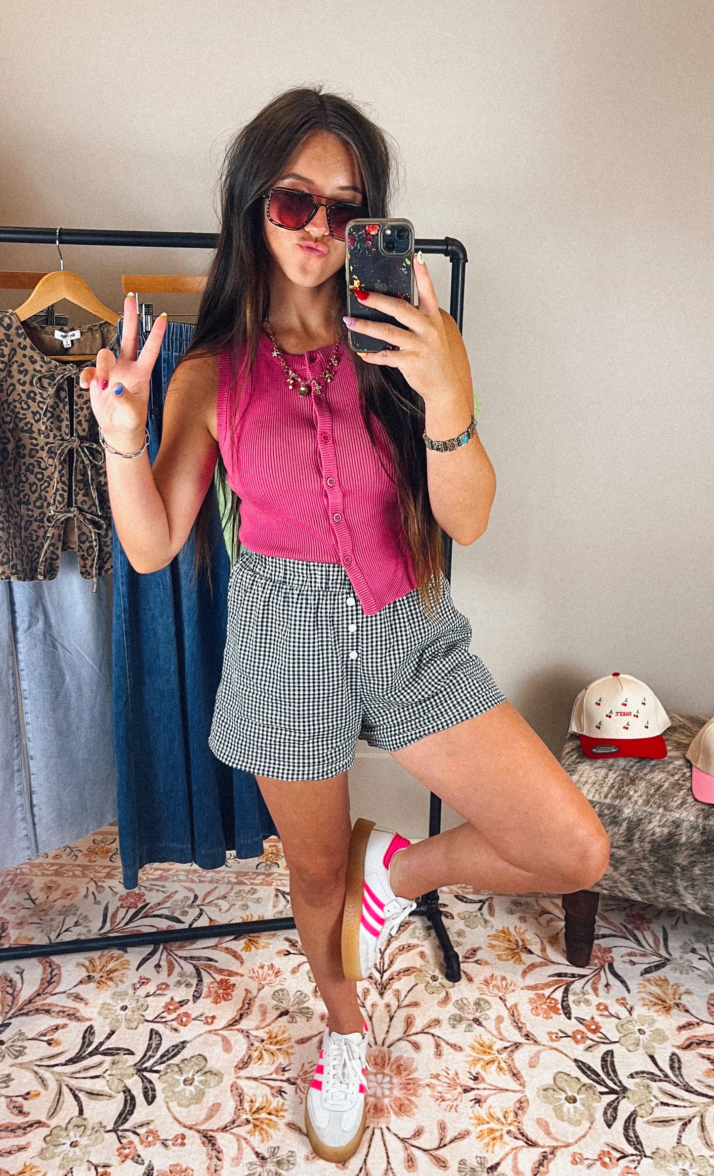 The Pink Button Tank