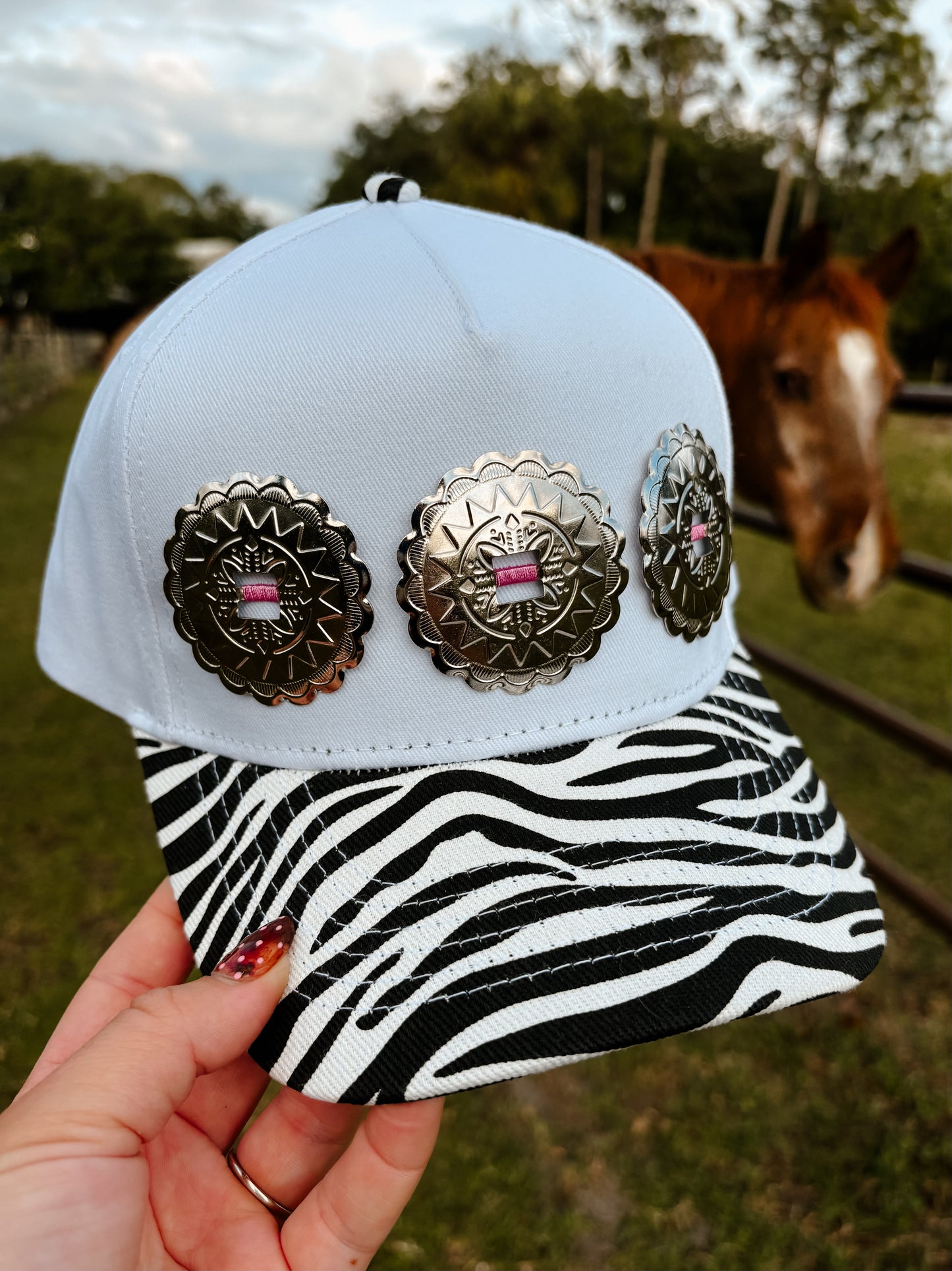 #29 Zebra Concho Hat