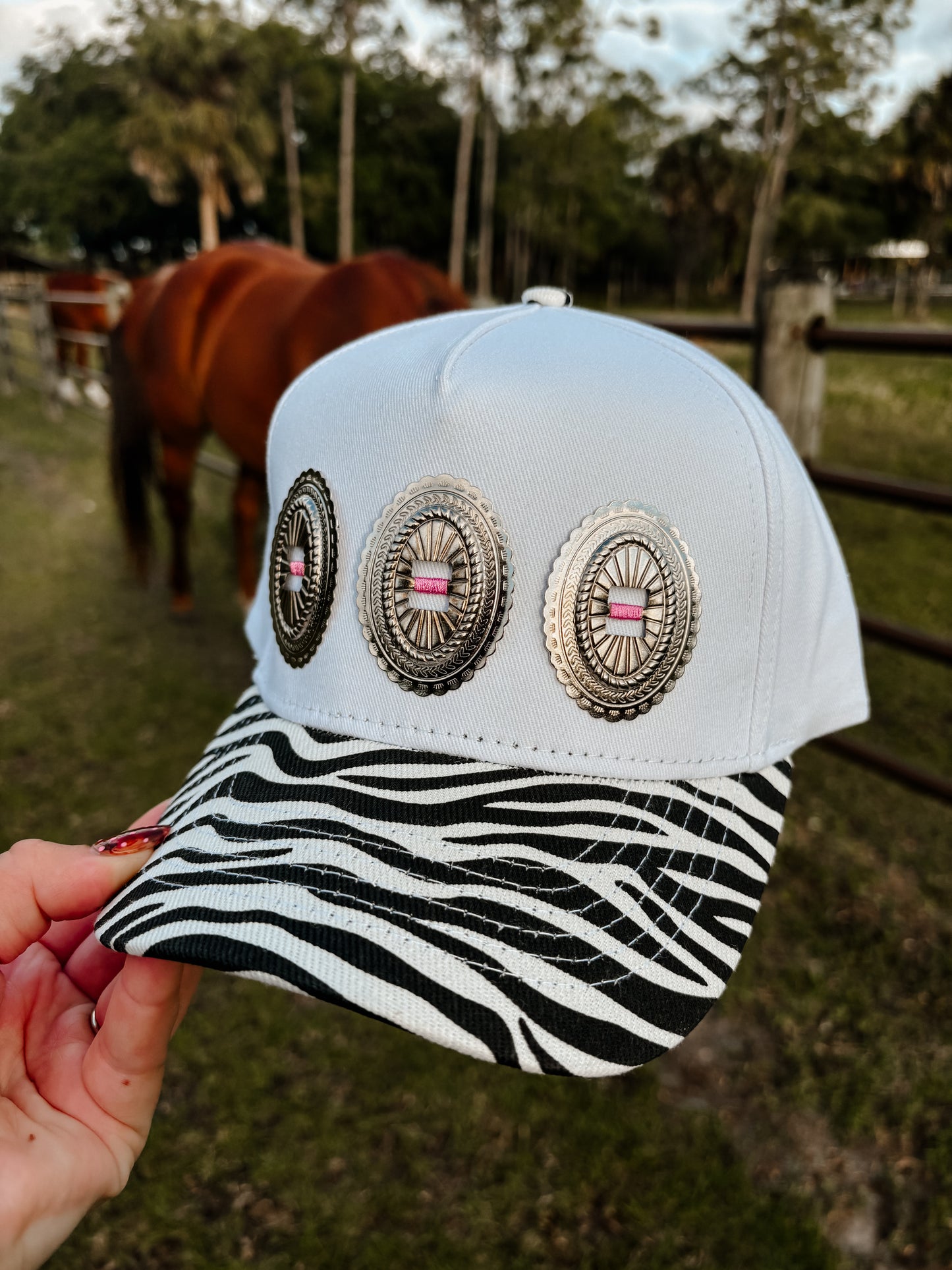 #28 Zebra Concho Hat
