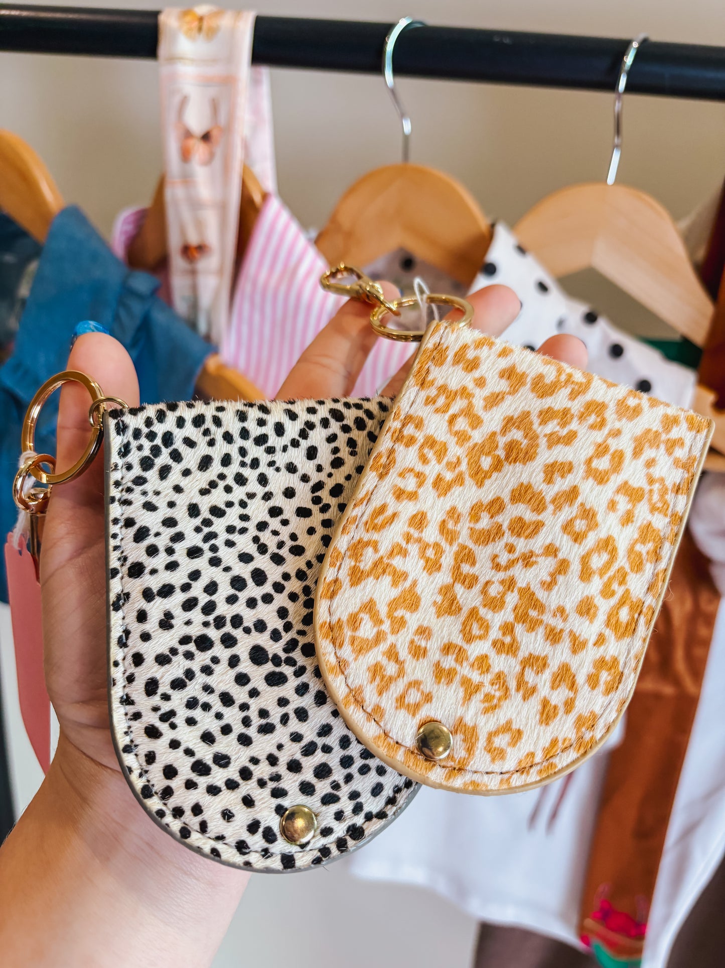 Animal Print Card Keychains