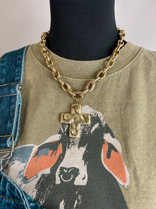 Chunky Cross Necklace