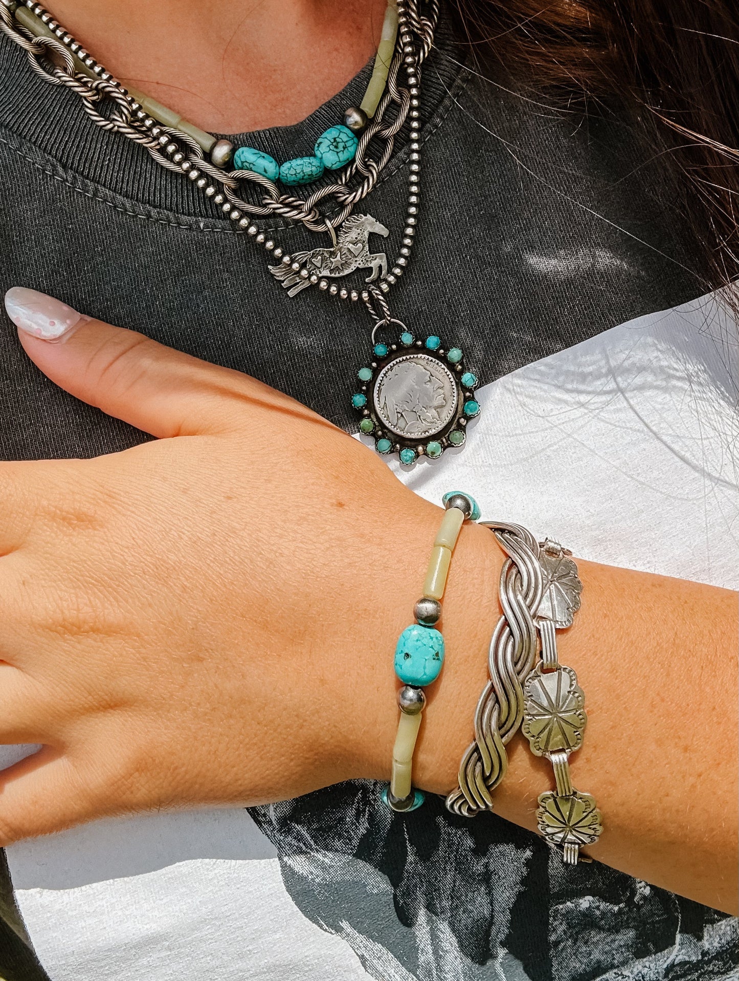 Jade & Turq Bracelet - average
