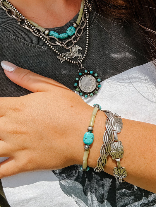 Jade & Turq Bracelet - average