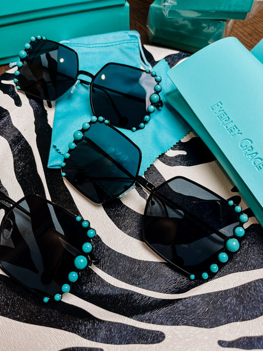 Turquoise Square Sunnies