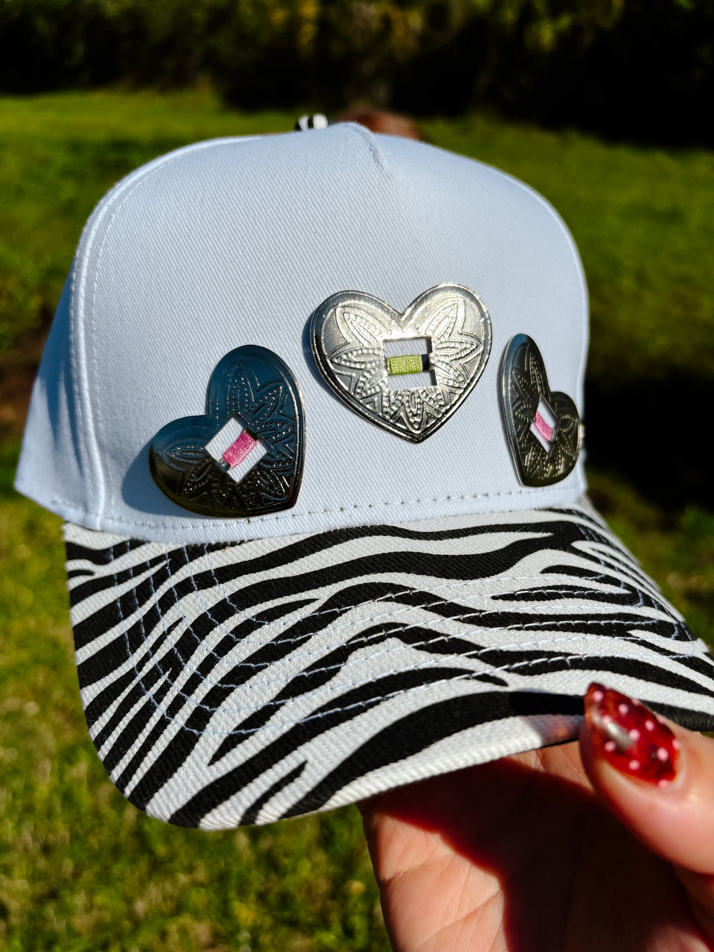 #30 Zebra Heart Hat