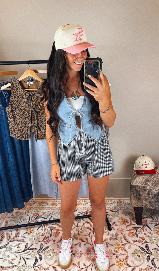 The Denim Tie Vest