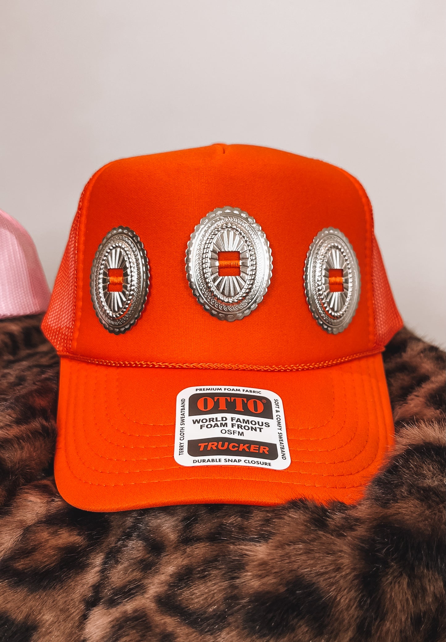 #6 Orange Concho Hat