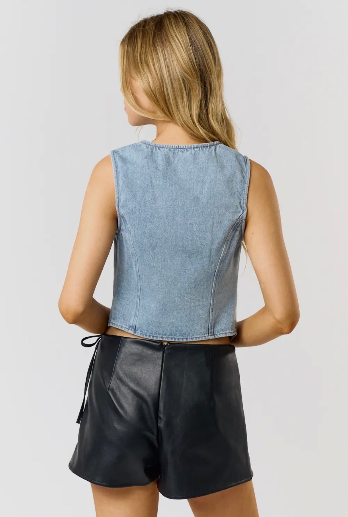 The Denim Tie Vest