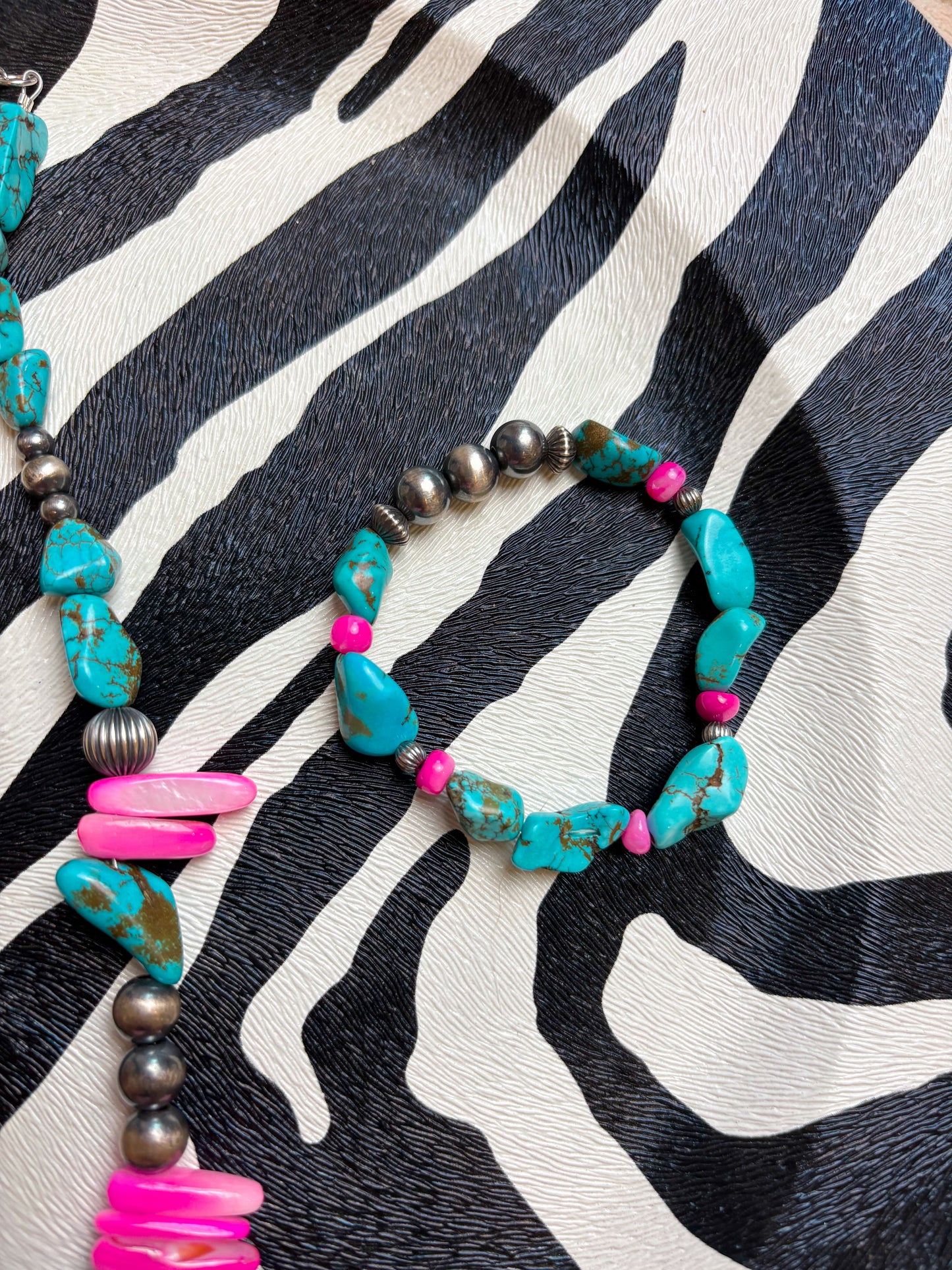 Pink & Turq Bracelet - small